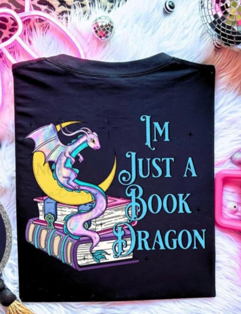 I’m just a book dragon (ABD) 97763 DTF transfer