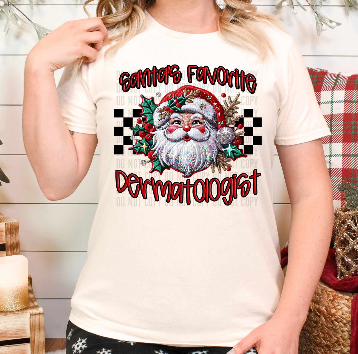 Santa’s favorite dermatologist (caplinger) 62845 DTF transfer