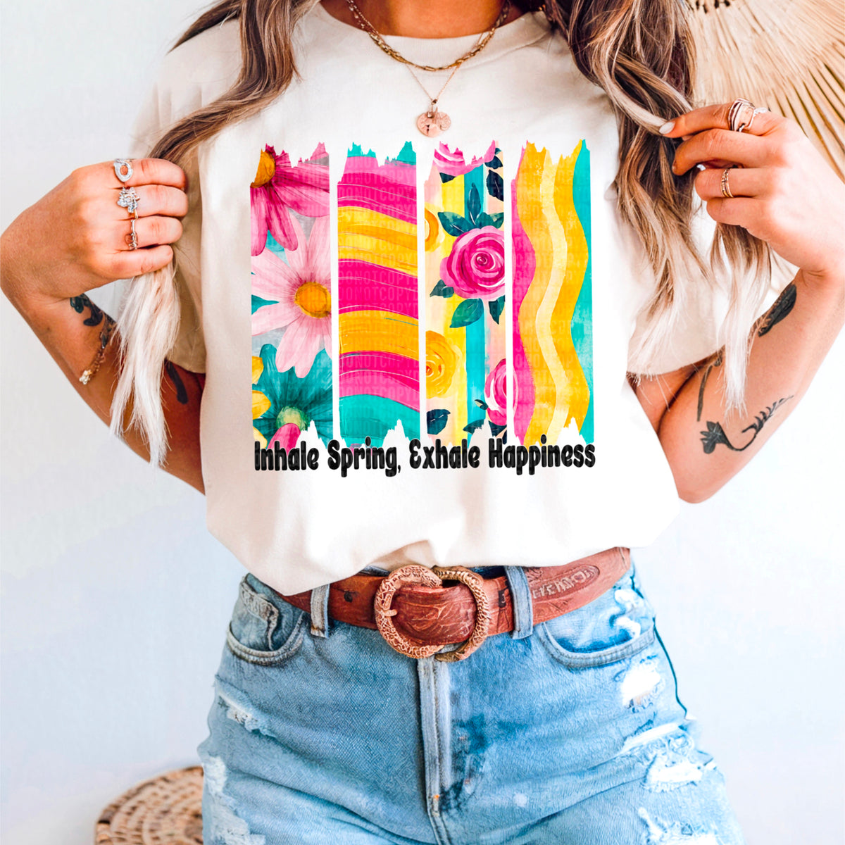 Inhale spring exhale happiness (SDD) 96405 DTF transfer