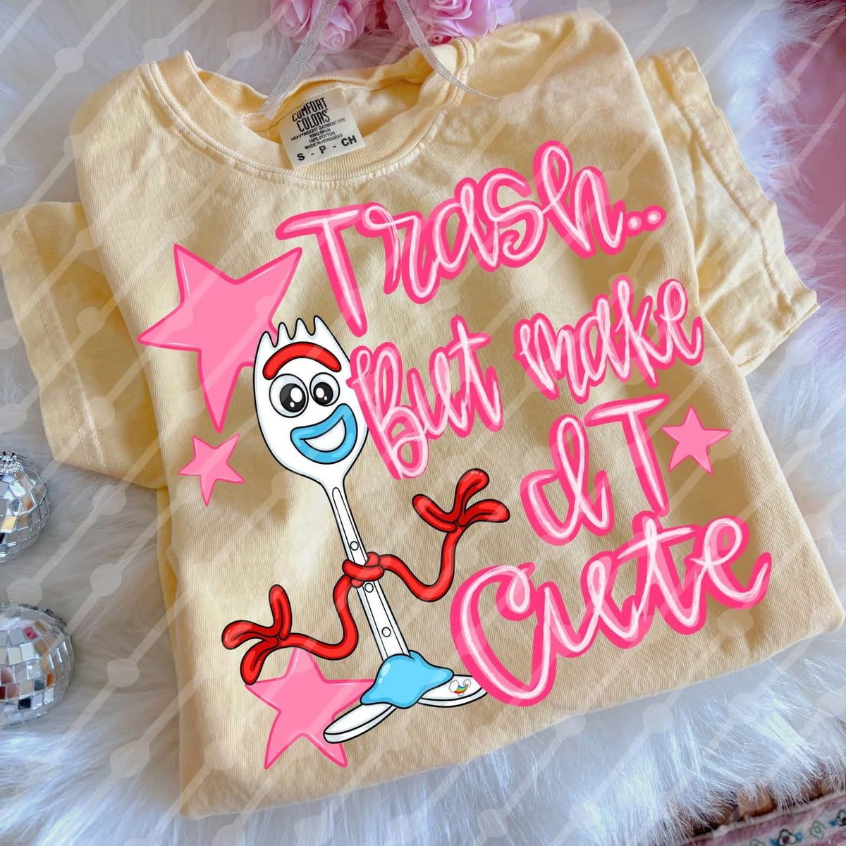 Trash but make it cute pink (JBD) DTF Transfer