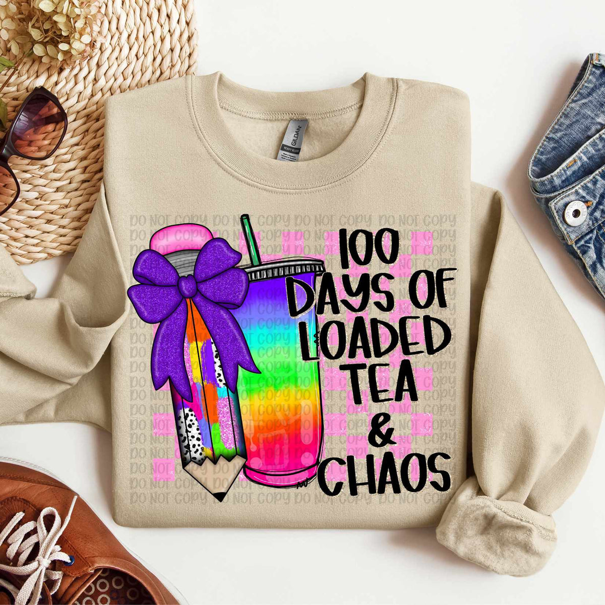 100 days of loaded tea & chaos (VP) 80738 DTF transfer