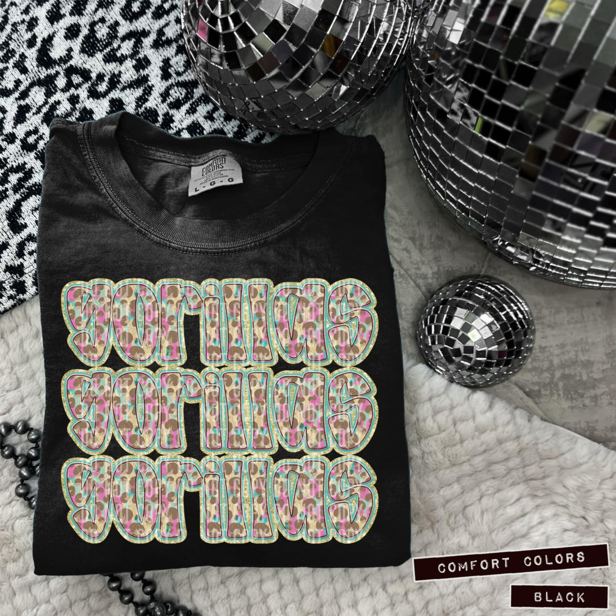 Gorillas Leopard Stacked (Caplinger) 98468 DTF transfer