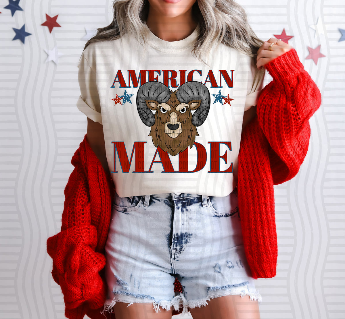 American made Rams (Caplinger) DTF Transfer