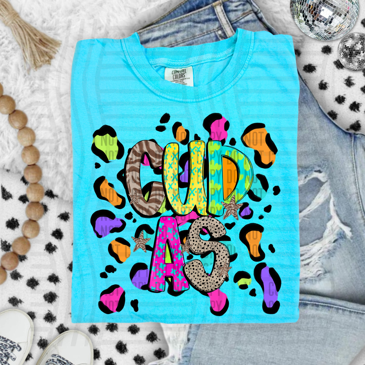 Cudas Funky Mix Up Leopard Mascot (Caplinger) DTF transfer