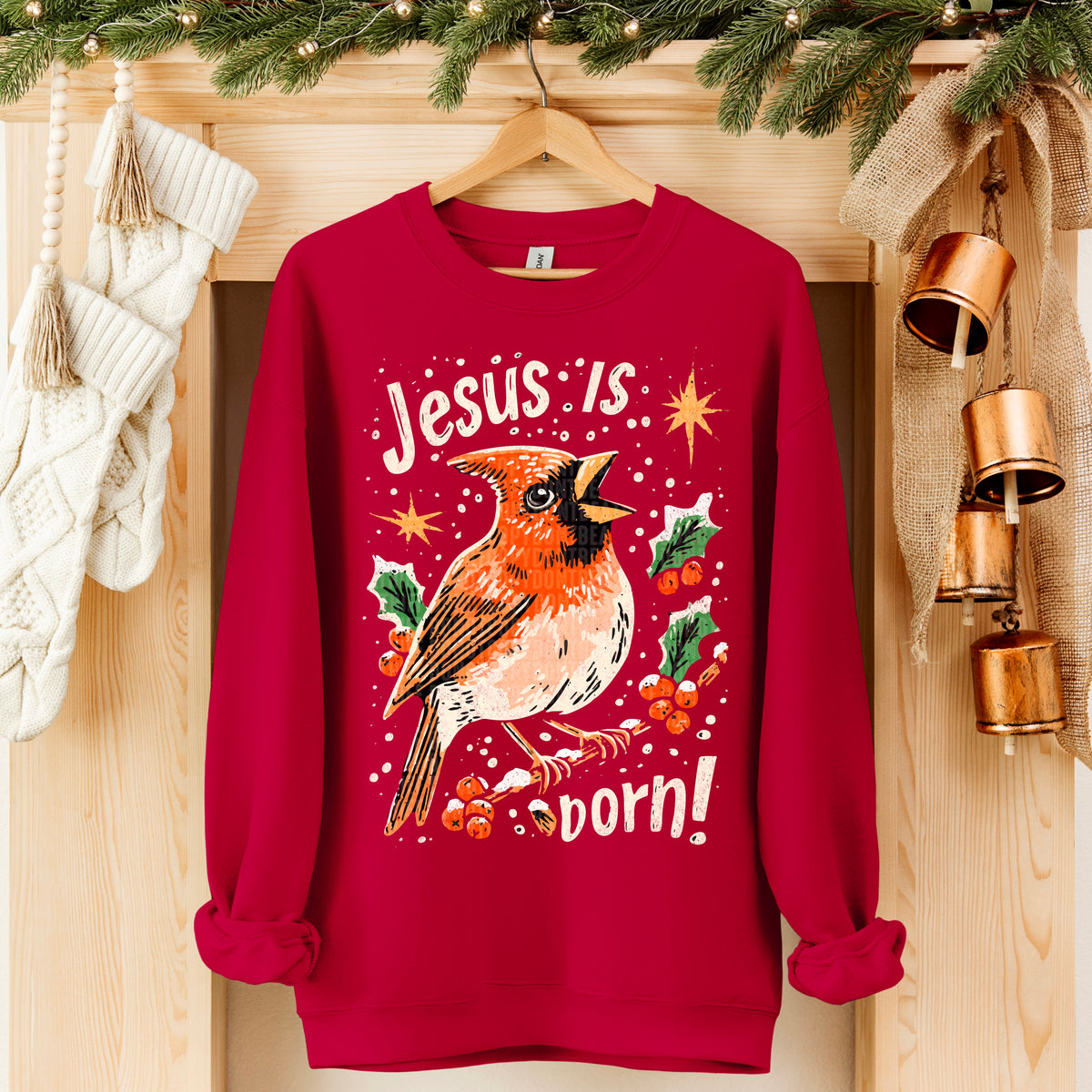 Jesus is Born Cardinal 113351 DTF transfer