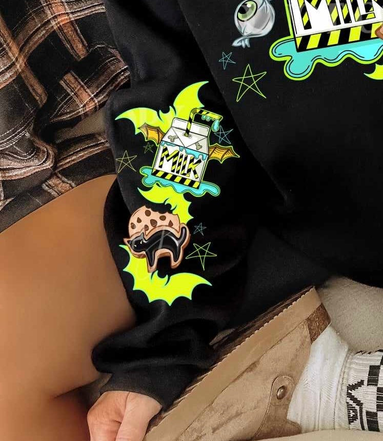 Milk and cookies green sleeve (LUMI) 53737 DTF transfer