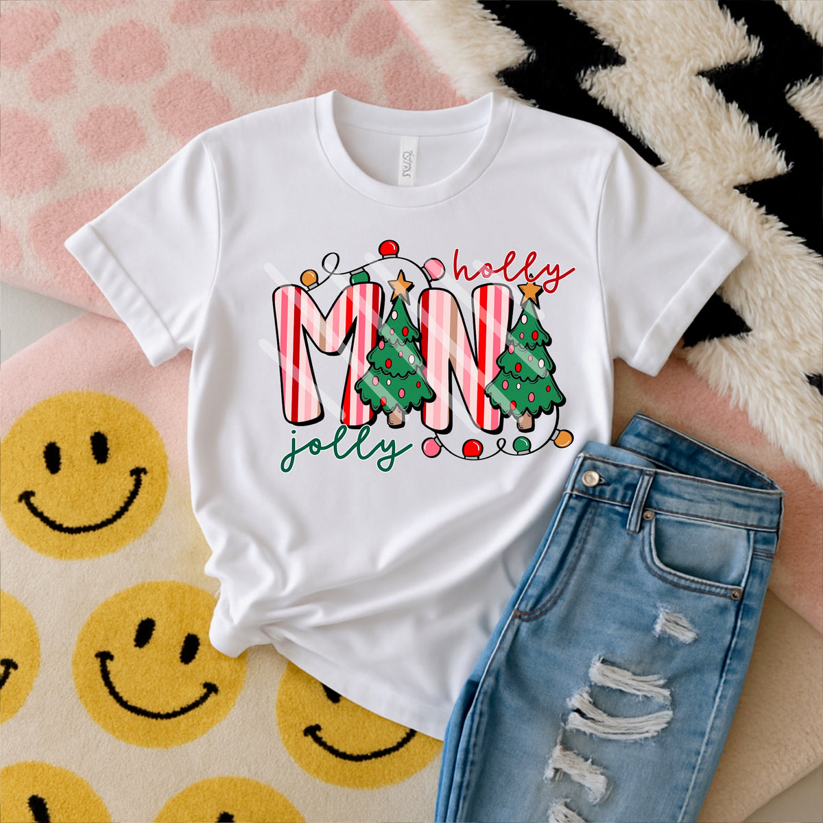 Holly Jolly Mini Christmas Trees (scarlow) 114337 DTF transfer