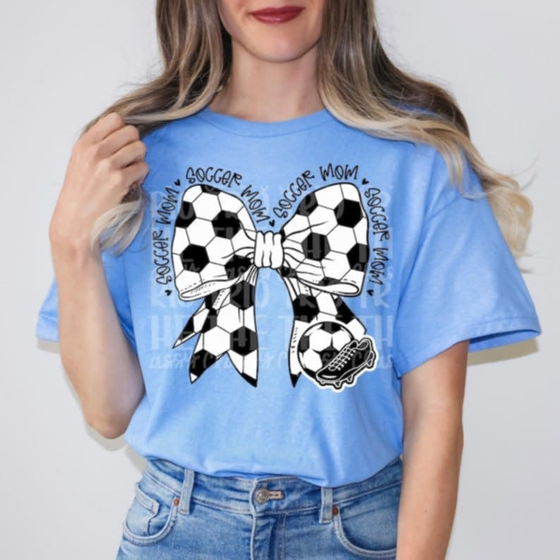 Soccer mom bow 95130 DTF transfer