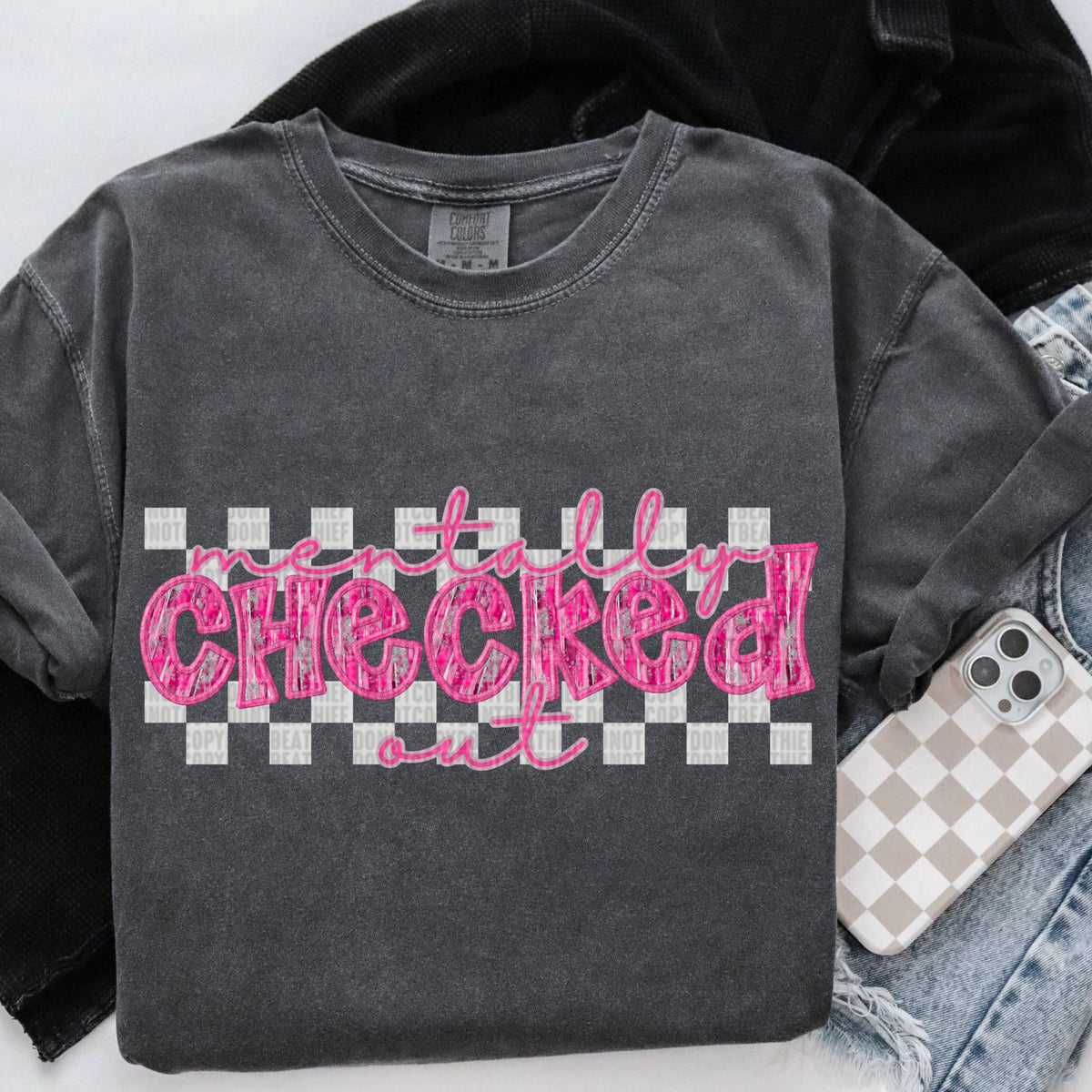 Mentally checked out 90325 DTF transfer