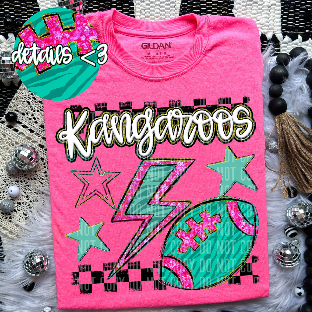Kangaroos Rainbow Football (Caplinger) 97481 DTF transfer