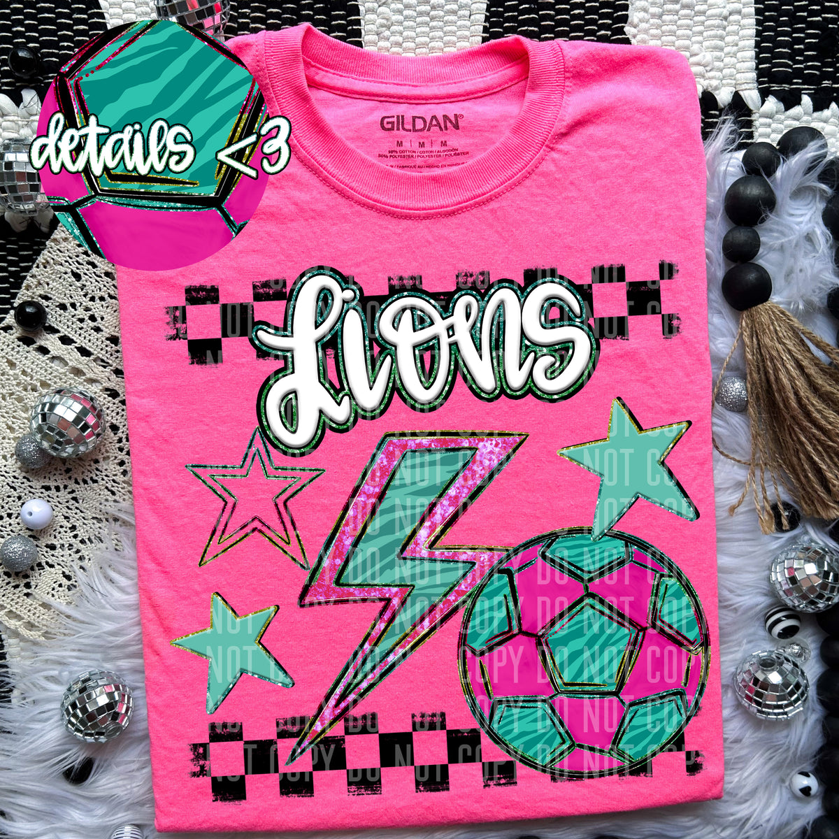 Lions Rainbow Soccer (Caplinger) 97394 DTF transfer