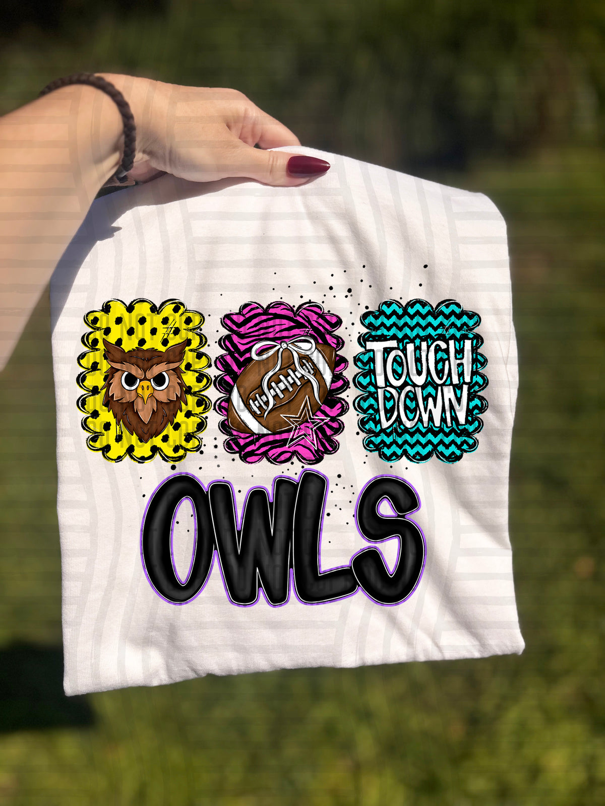 Owls Dark Brown Preppy Bright Trio (Caplinger) 113095 DTF transfer