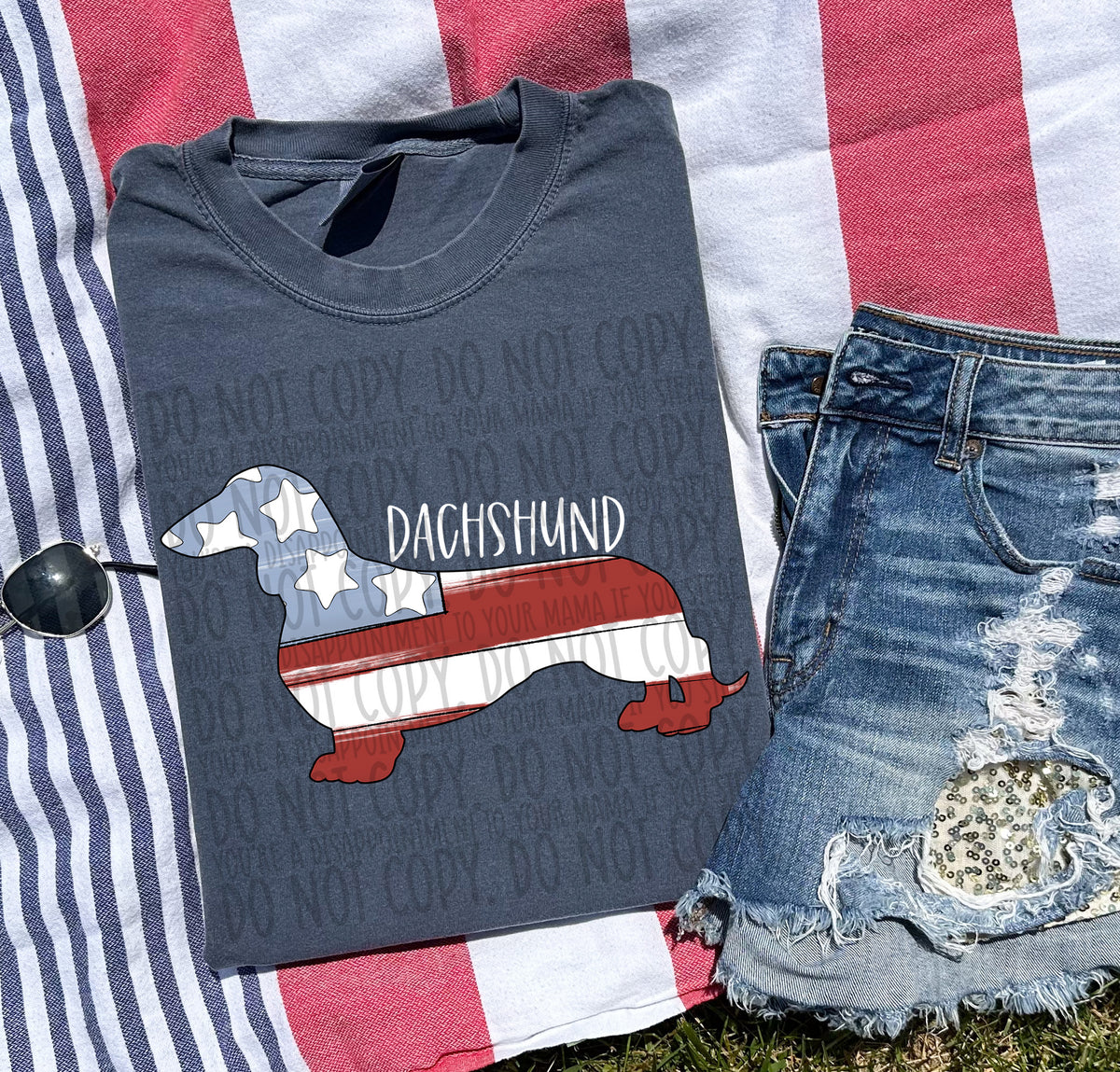 DACHSUND  white (SWD) DTF transfer