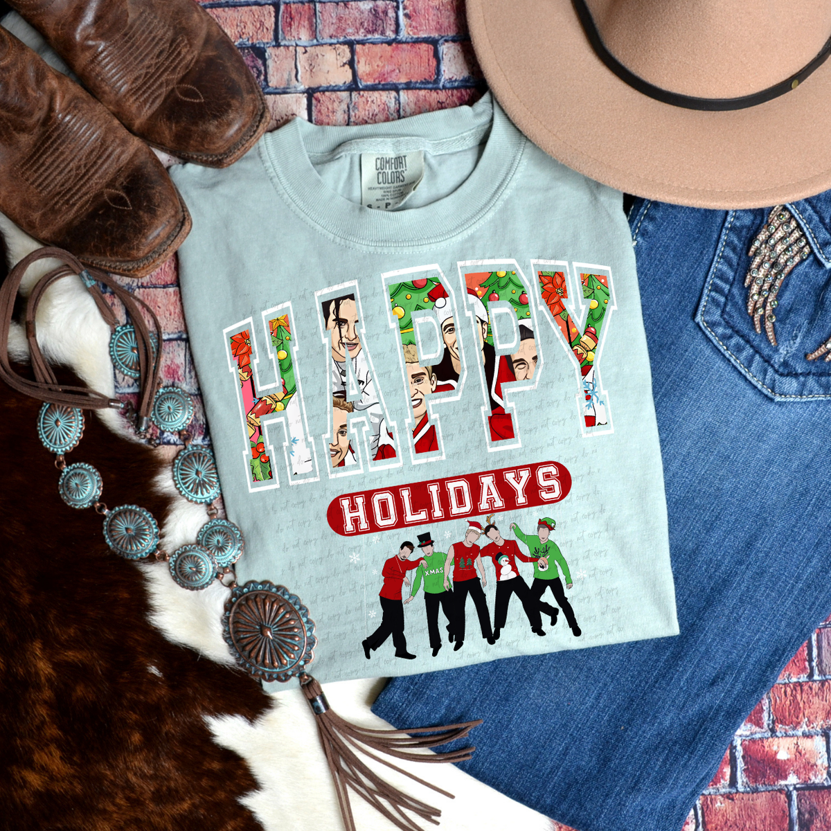 Happy Holidays 117321 DTF Transfer