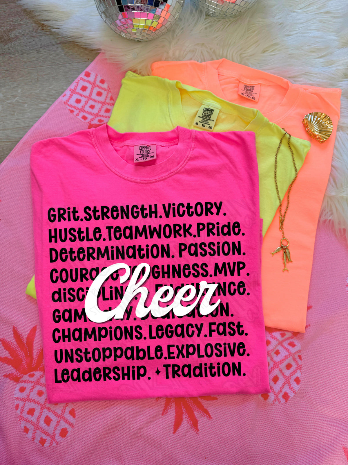 Cheer grit strength victory (Ink) DTF Transfer