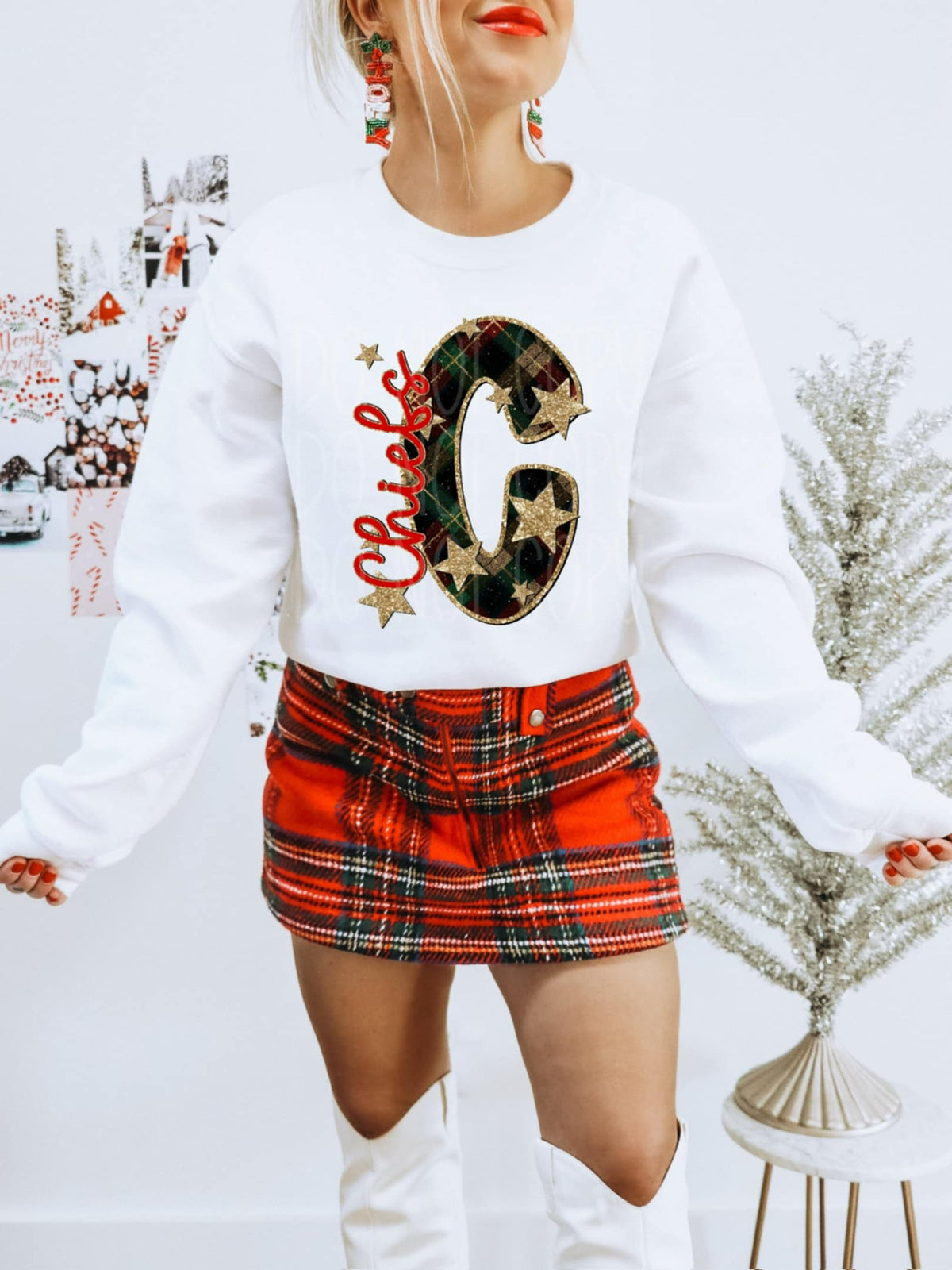 Chiefs plaid and gold stars (PH) DTF Transfers