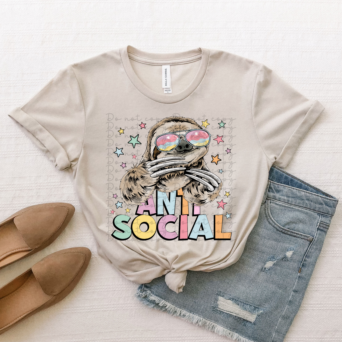 Antisocial Sloth 4219 DTF TRANSFER