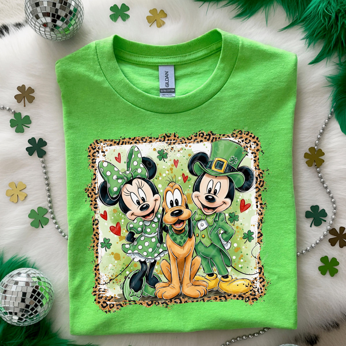 Mouse st Patrick’s frame DTF Transfer