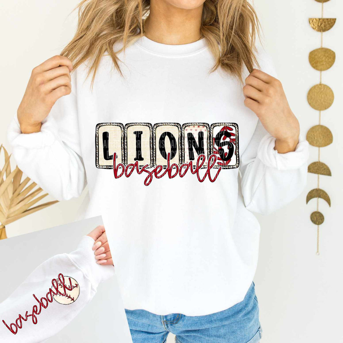 Lions Baseball FRONT (caplinger) 82614 DTF transfer