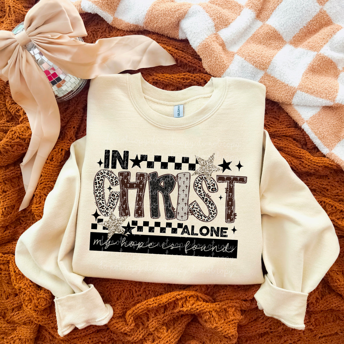 In Christ alone exclusive DTF Transfer