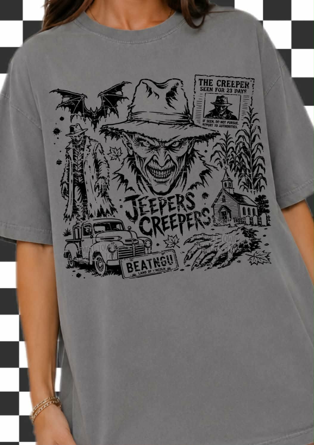 Jeepers Creepers BLACK (STD) DTF Transfer