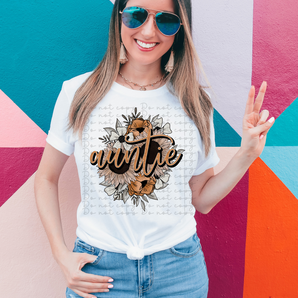 Auntie boho floral 4238 DTF TRANSFER