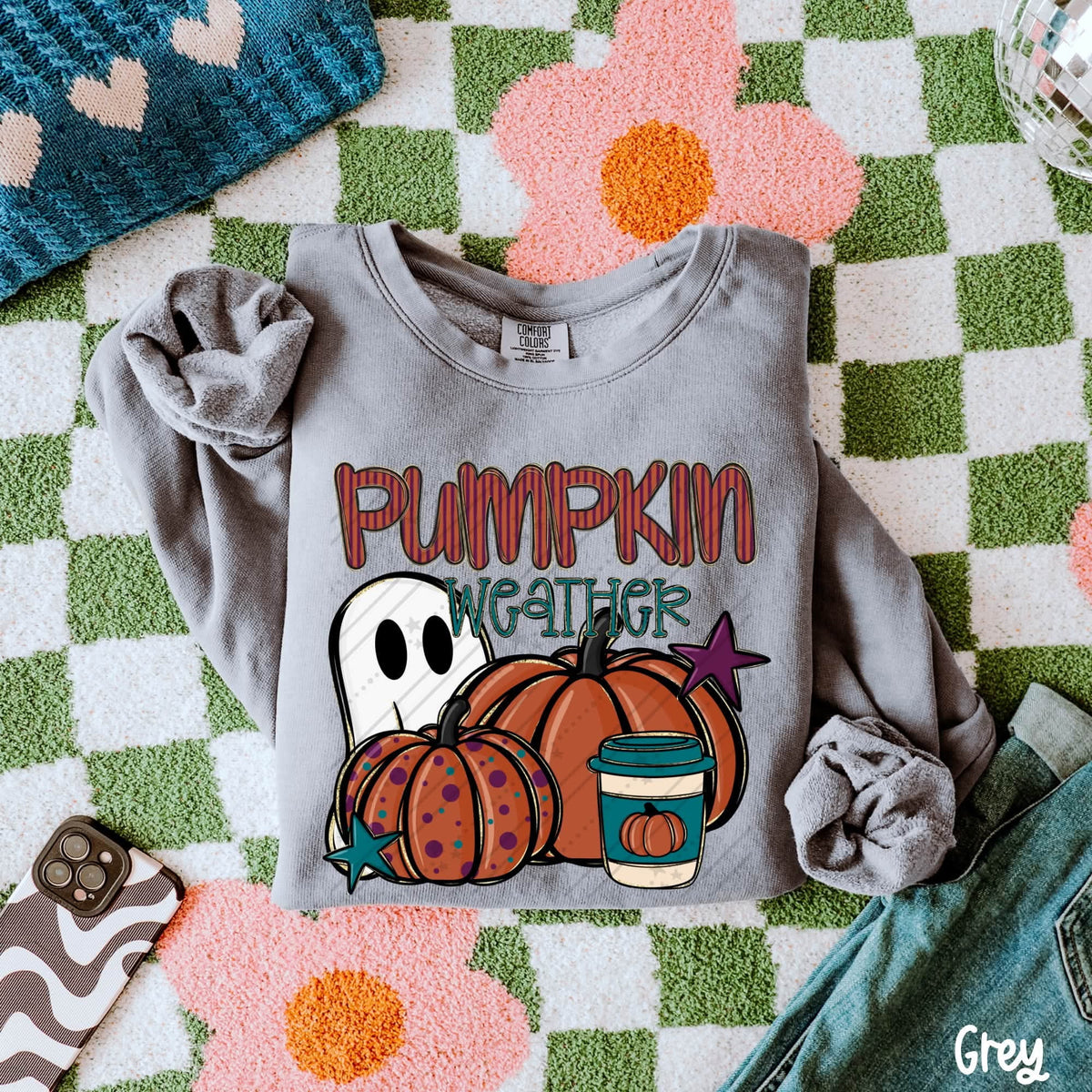 Pumpkin weather ghost and pumpkins  (Carter) DTF Transfer