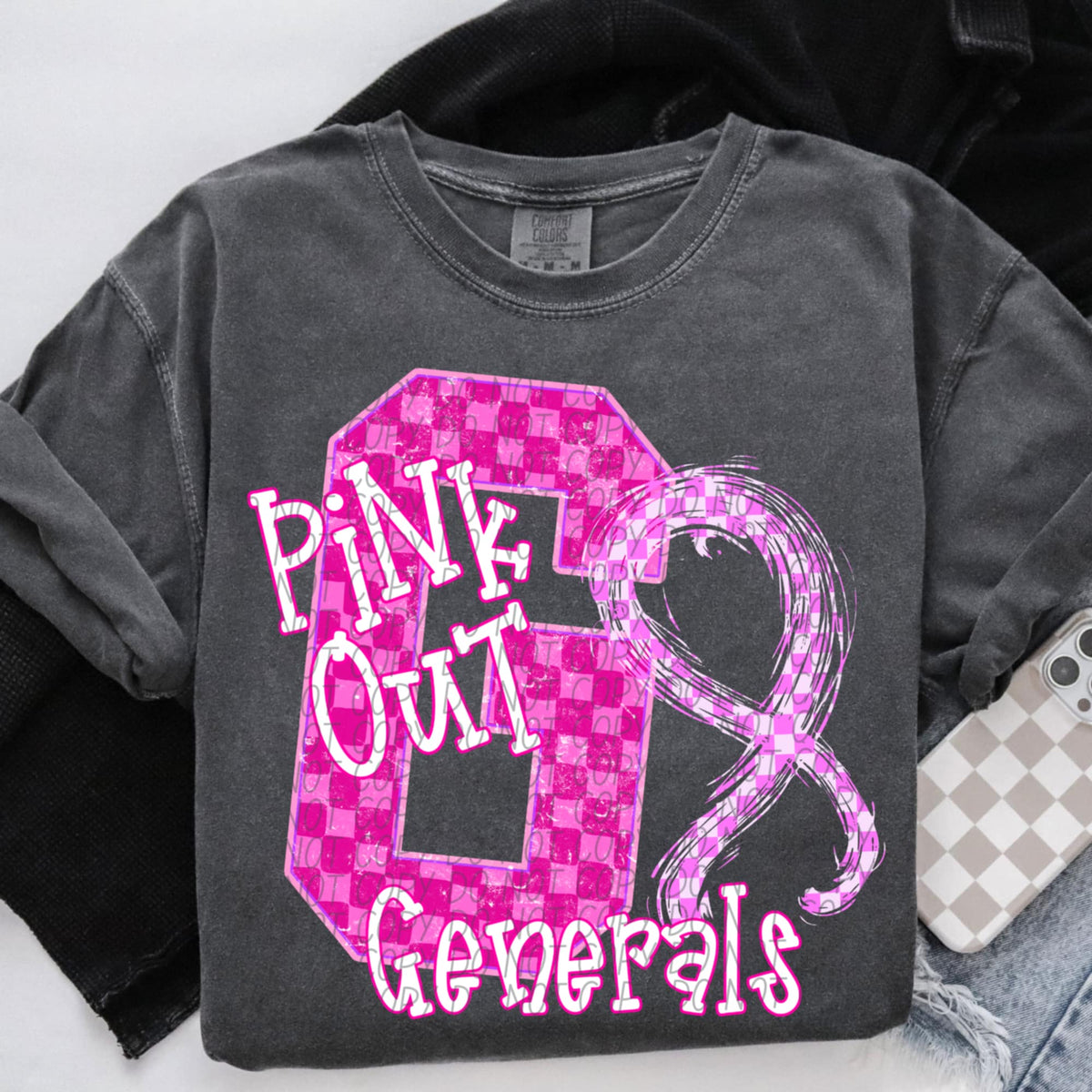 Generals Pink Out Varsity (city) DTF Transfer