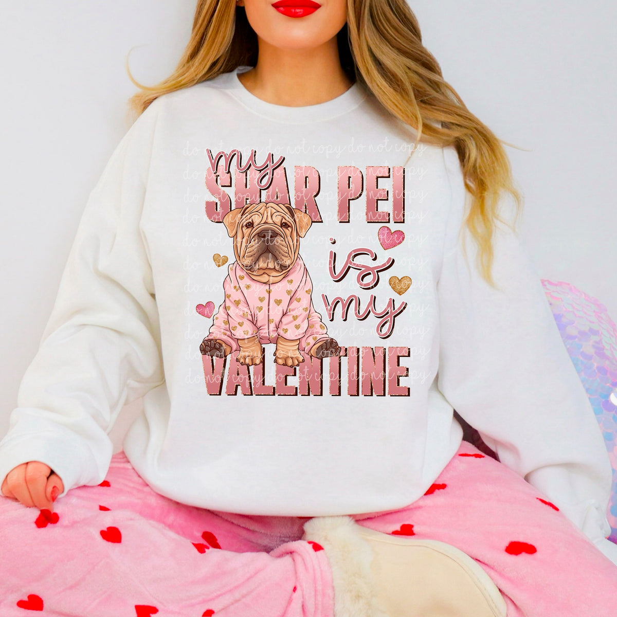 My Shar Pei is my Valentine 117438 DTF Transfer