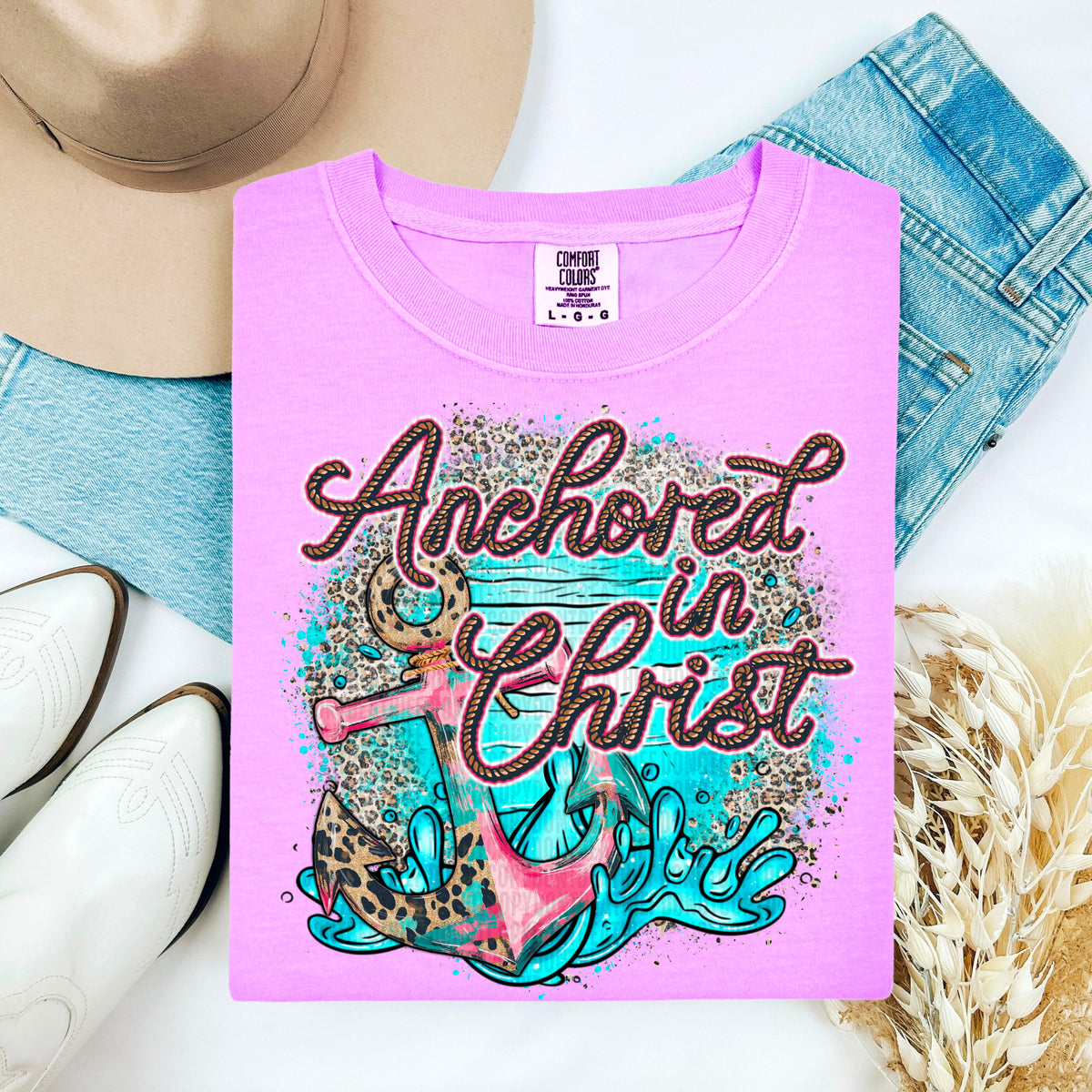 Anchored in Christ 100064 DTF transfer