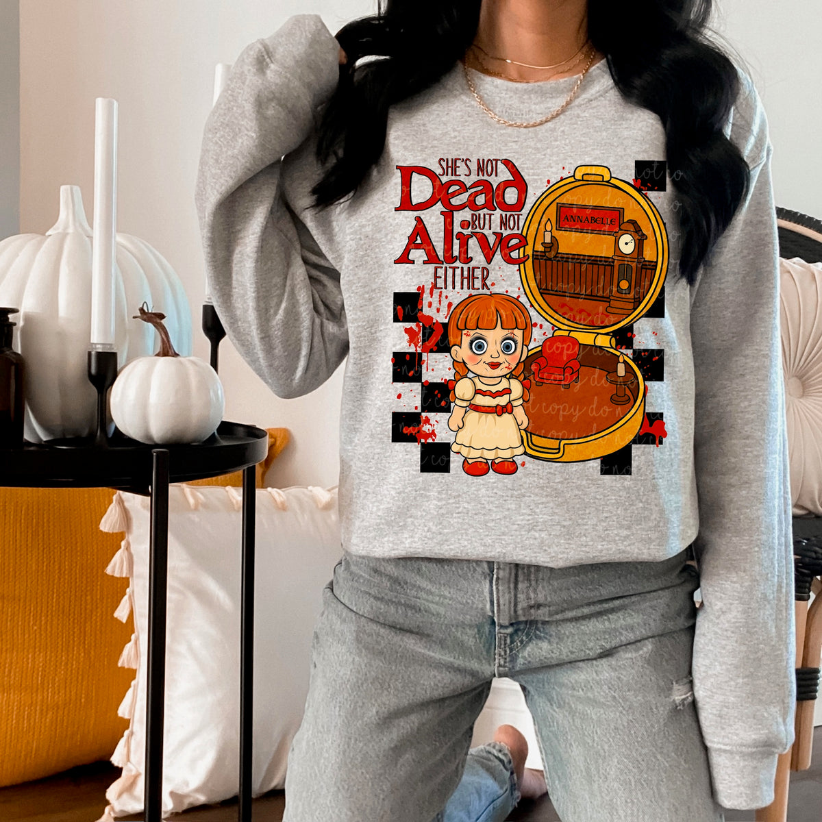 Not dead but not alive doll 115456 DTF transfer