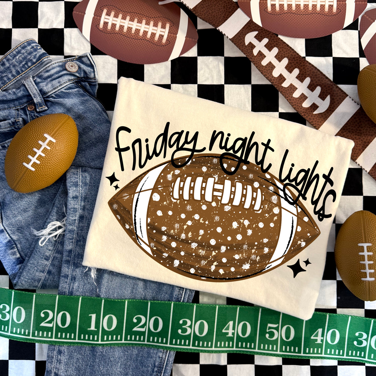 Friday night lights black (CSC) DTF Transfer