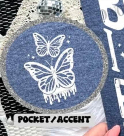 You give your man butterflies WHITE pocket (Linda) 99725 DTF transfer