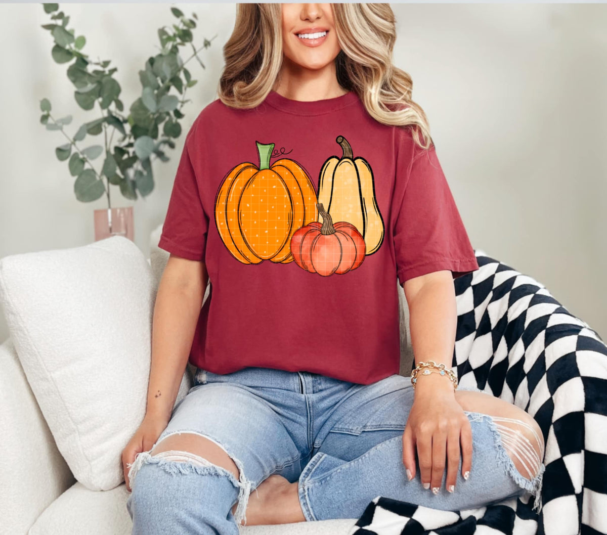 Trio fall pumpkins 107954 DTF transfer