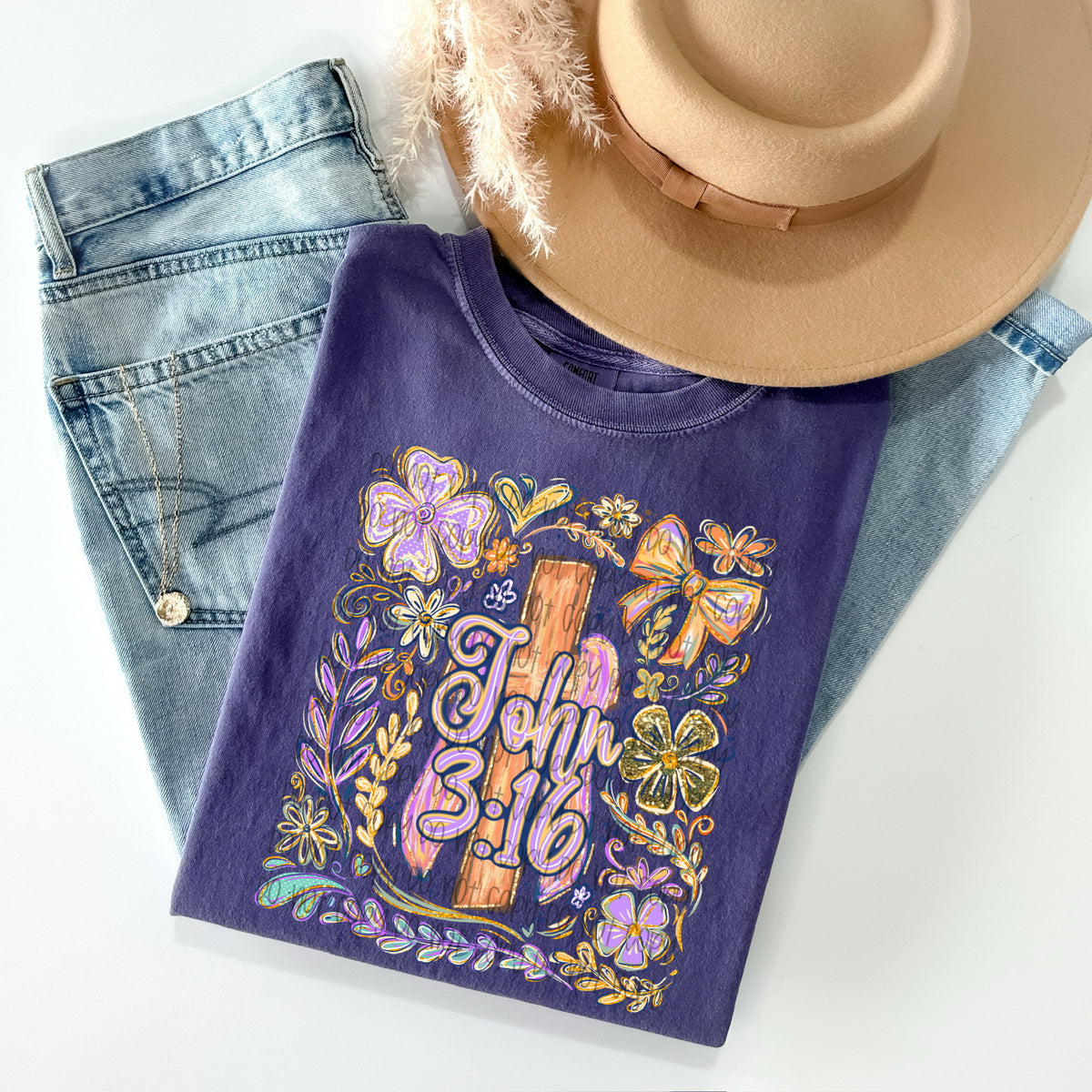 John 3:16 Cross collage (SSD) 117219 DTF Transfer