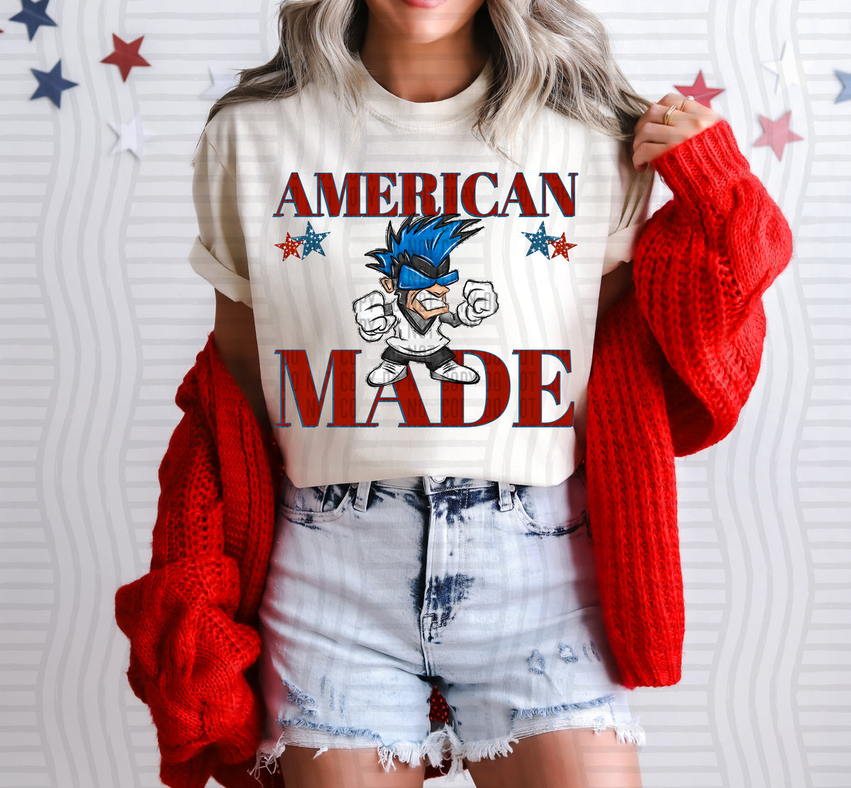 American made rebels (blue) (Caplinger) DTF Transfer