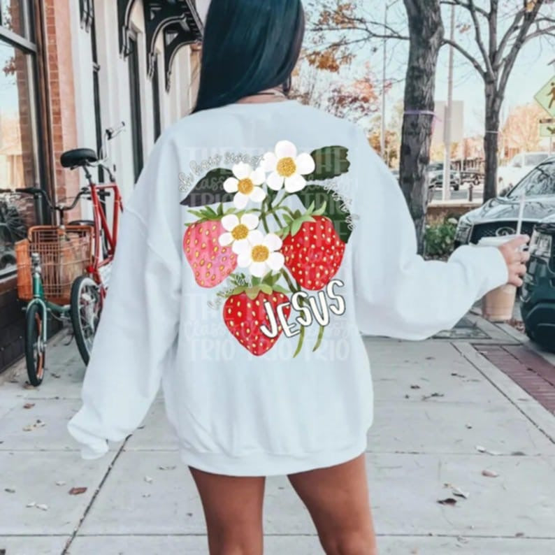 Oh how sweet it is to be loved by Jesus strawberry 95112 DTF transfer