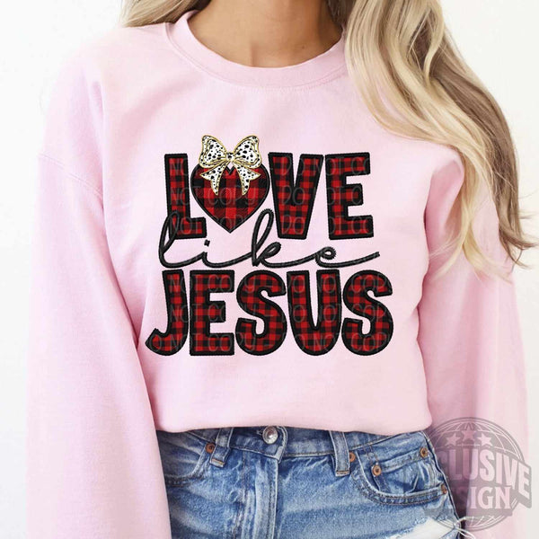 Love like Jesus plaid 73282 DTF transfer