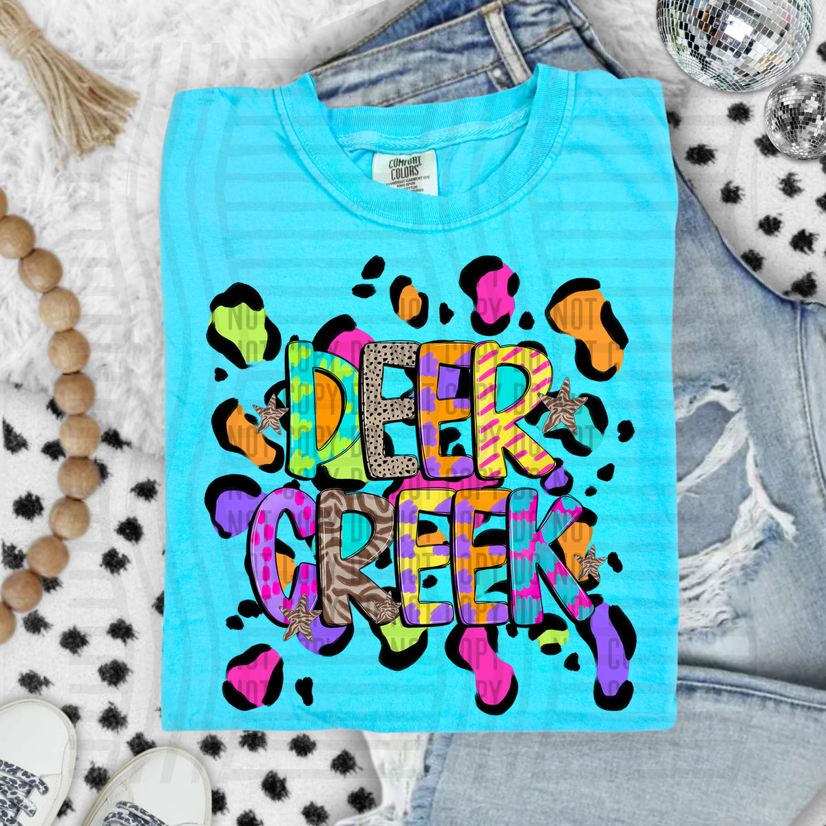 deer creek Funky Mix Up Leopard Mascot (Caplinger) DTF transfer