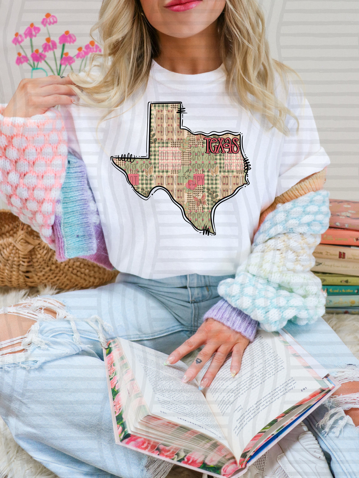 Texas butterfly cottage (Caplinger) DTF Transfer