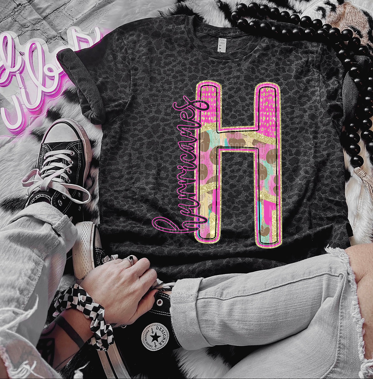 Rainbow Leopard Hurricanes (Caplinger) DTF transfer