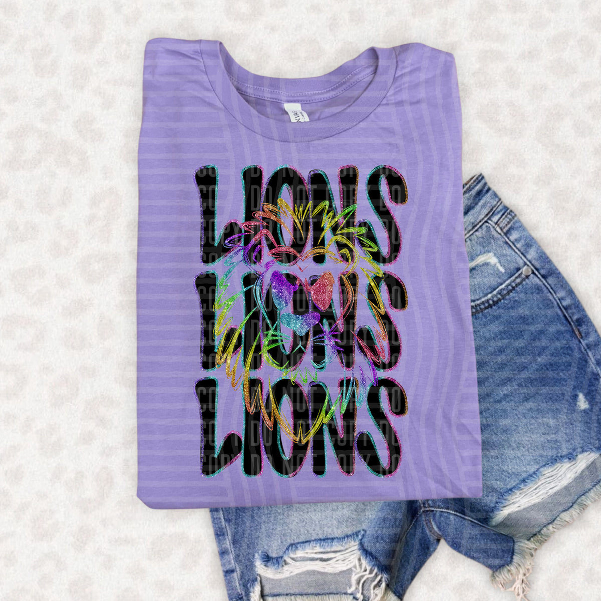 Lions Long Whiskers Word Stacked 108525 DTF Transfer