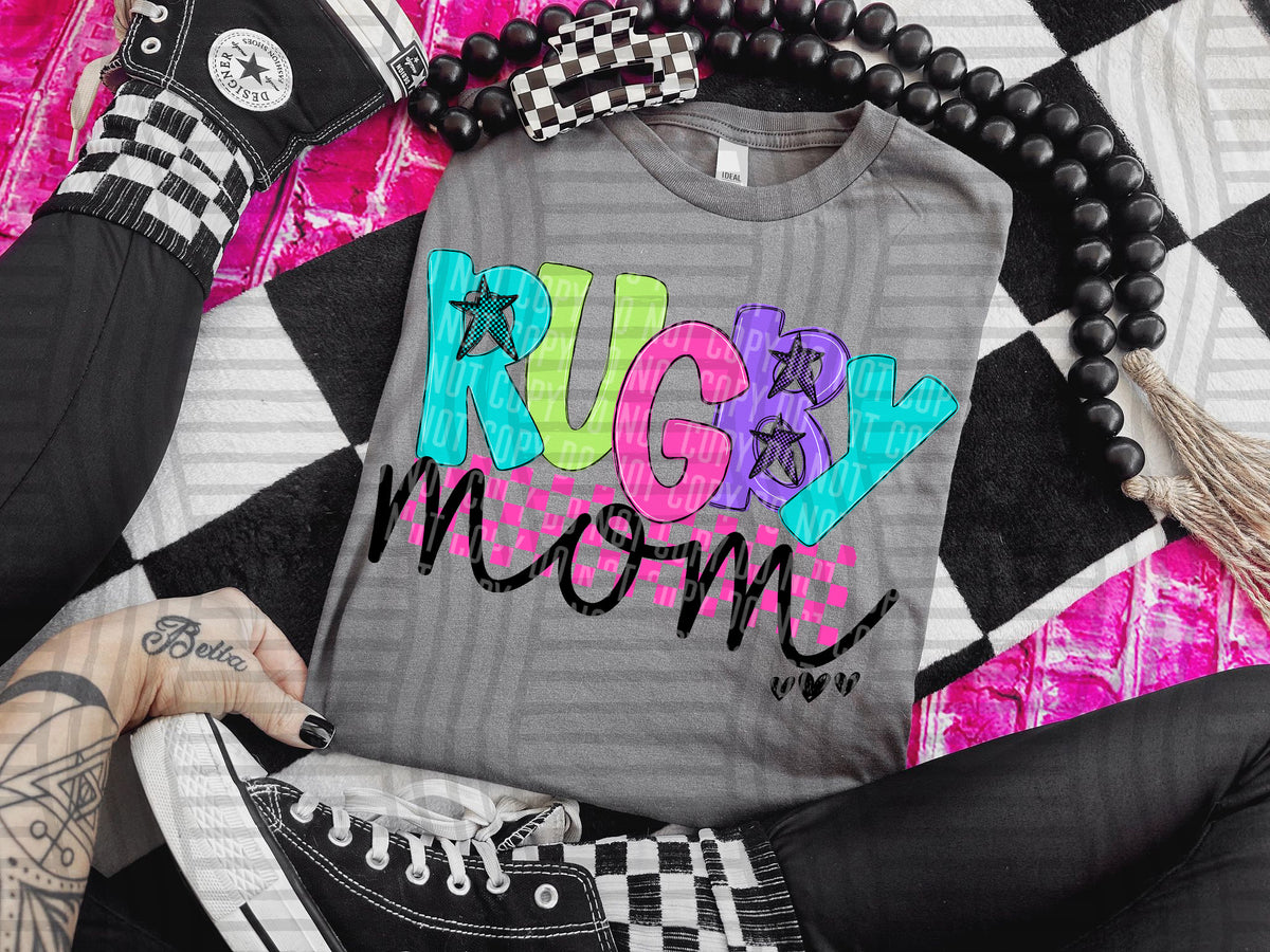 rugby mom checkers (Caplinger) DTF Transfer