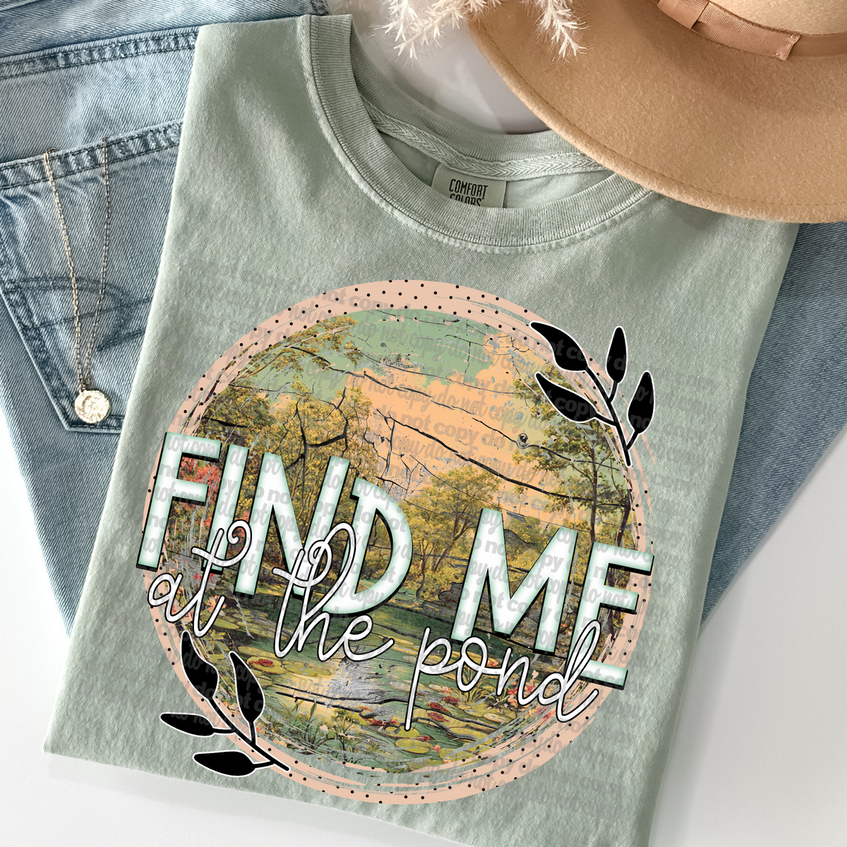Find me at the pond (TTD) 96485 DTF transfer