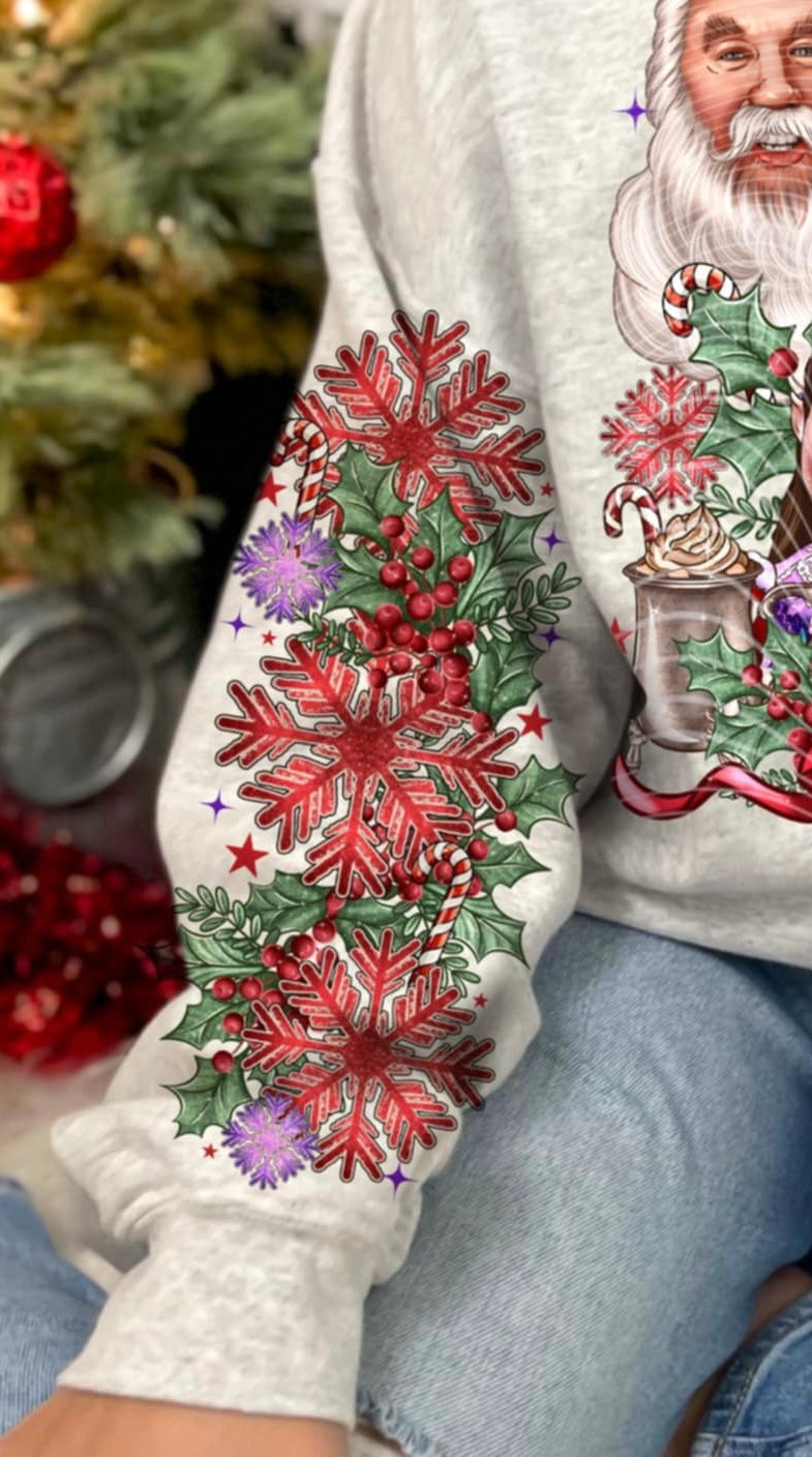 Santa Claus with snowglobe SLEEVE AG DTF transfer