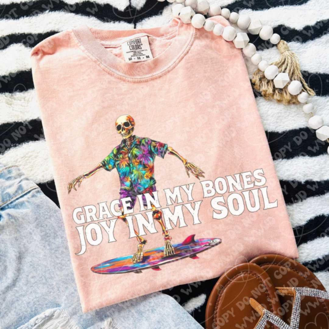 Grace in my bones joy in my soul white font 107987 DTF transfer