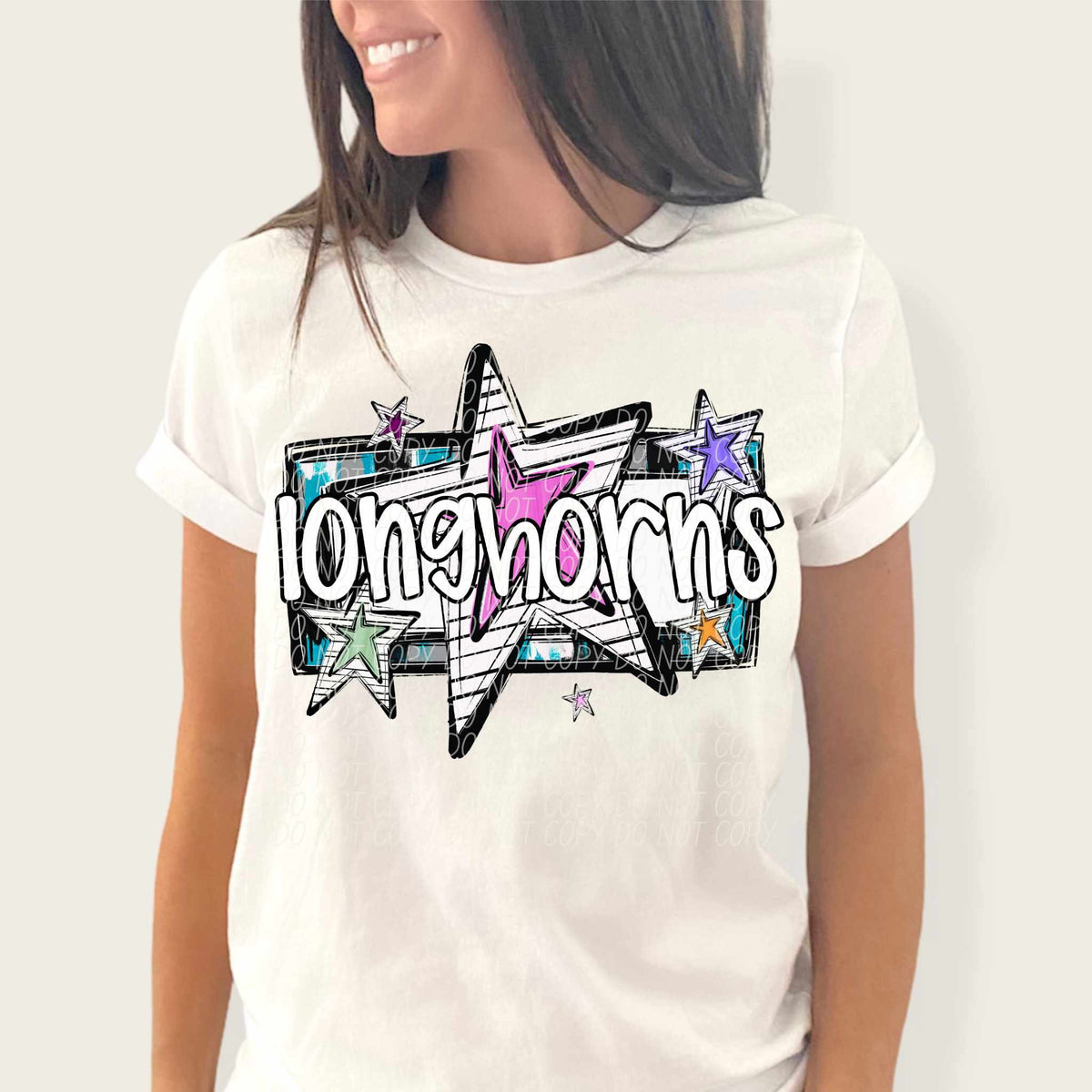 Longhorns stars (CITY) 84915 DTF transfer