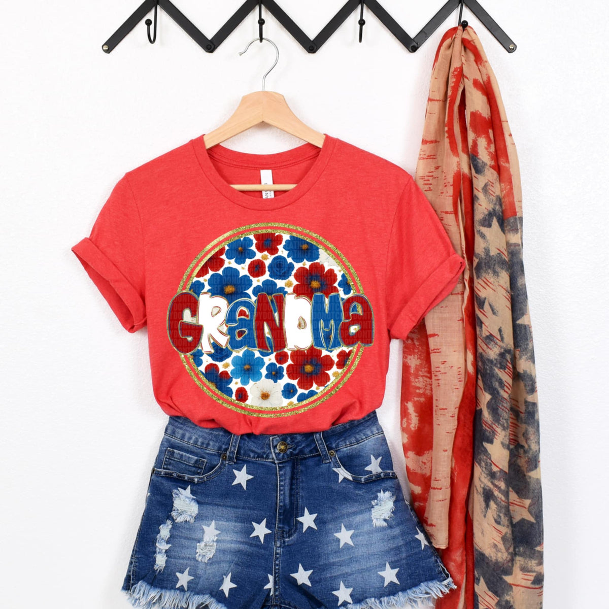 Grandma patriotic circle (SDD) 99247 DTF transfer