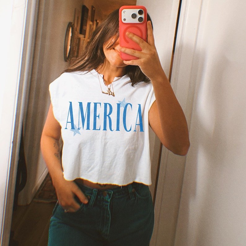 America blue font Sunday Special DTF transfer