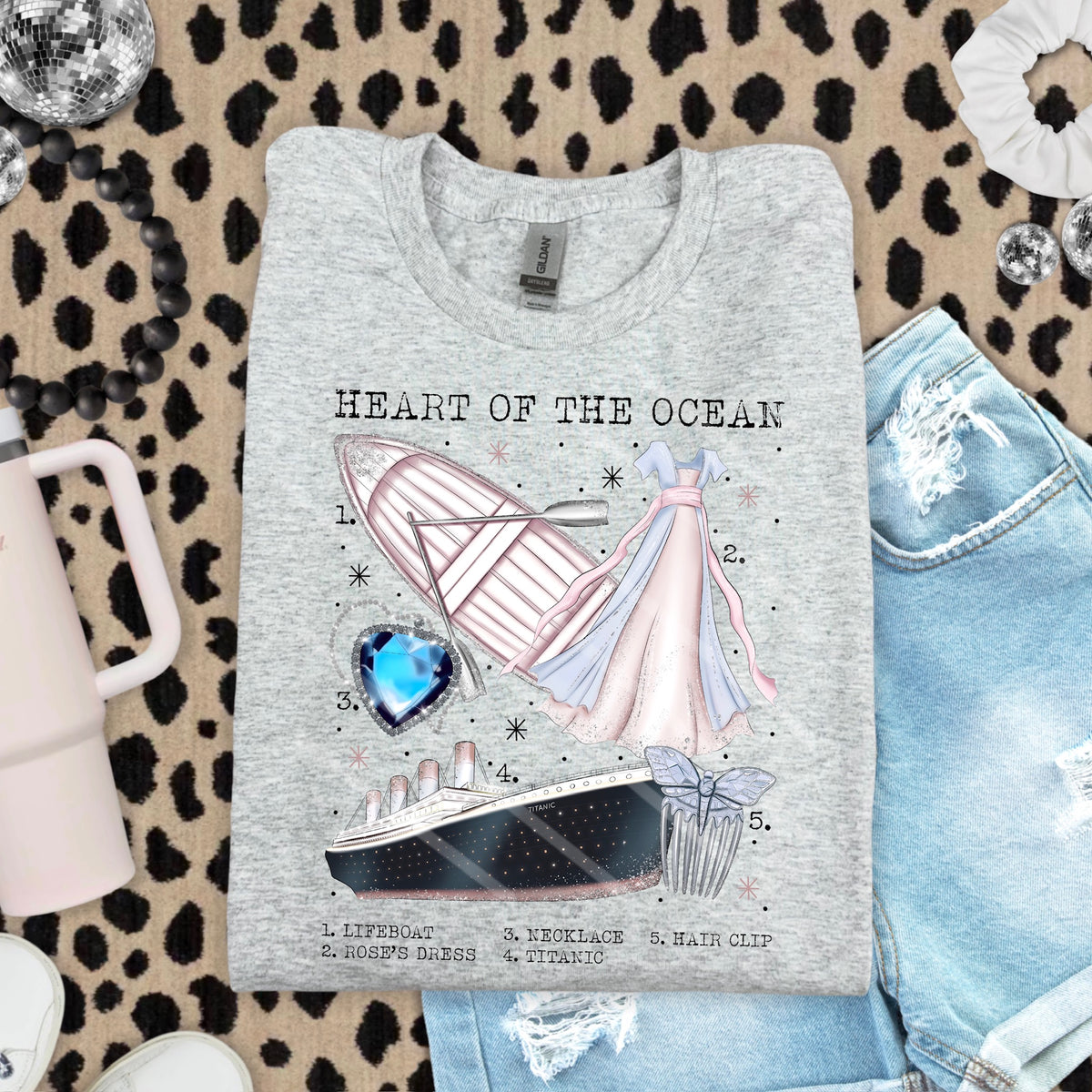 Heart of the ocean collage 114005 DTF transfer